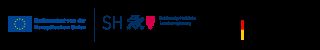 Logos der Fördergeber: Kofinanziert von der Europäischen Union, Schleswig-Holstein Landesregierung, Bundesministerium für Wohnen, Stadtentwicklung und Bauwesen